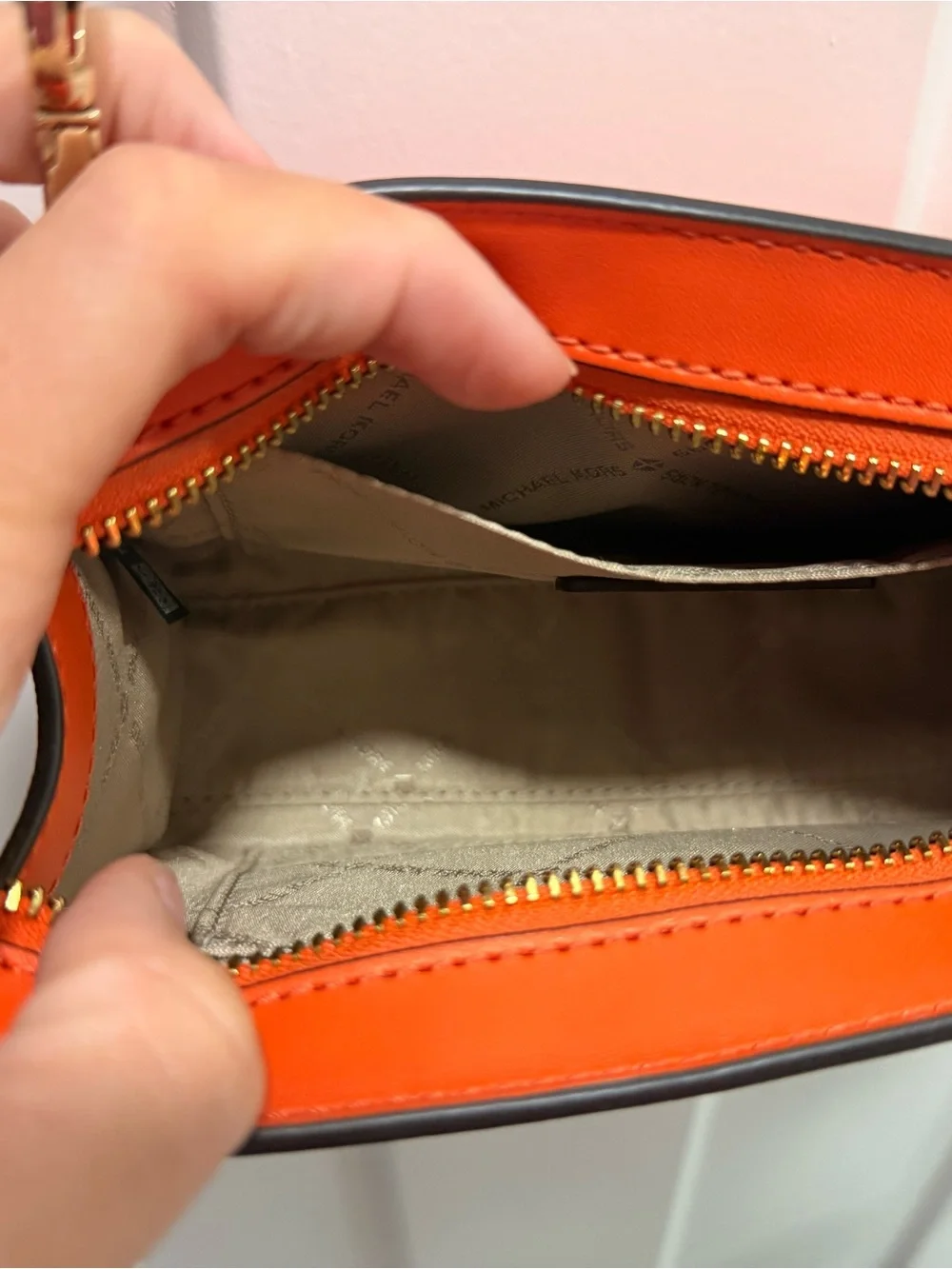 Michael Kors Orange Saffiano Crossbody Bag